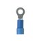 Panduit Ring Terminal, #6 Stud Size, 14 AWG, 600 V, Vinyl Insulated, Blue, 100 PK PV14-6RX-C - alternate 1